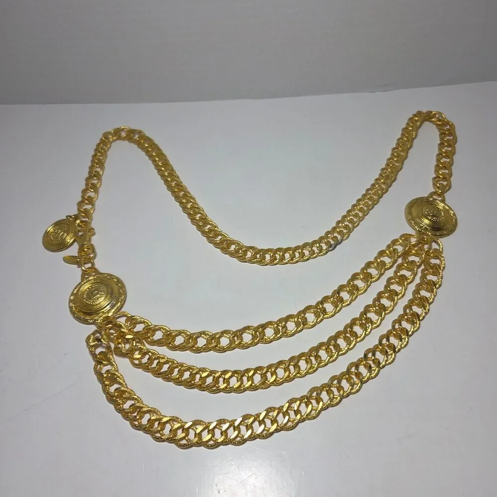 Gold Multi-Chain Decorative Belt